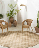 Kuval Checkered Brown Rug Kuval Checkered Brown Rug