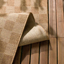 Kuval Checkered Brown Rug Kuval Checkered Brown Rug