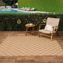 Kuval Checkered Brown Rug Kuval Checkered Brown Rug