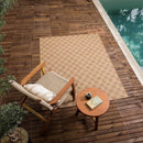 Kuval Checkered Brown Rug Kuval Checkered Brown Rug