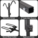 Hitch Mounted Bike Rack Bicycle Platform Style Carrier with 2" Hitch Receiver for Cars Trucks SUVs Minivans Hitch Mounted Bike Rack Bicycle Platform Style Carrier with 2" Hitch Receiver for Cars Trucks SUVs Minivans