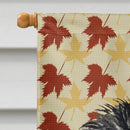 Affenpinscher Fall Leaves Portrait Flag Canvas House Size Affenpinscher Fall Leaves Portrait Flag Canvas House Size
