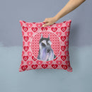 Schnauzer Hearts Love and Valentine's Day Portrait Throw Pillow - 14x14 Decorative Pillow β Art for Your Home & Patio SS4477PW1414 Schnauzer Hearts Love and Valentine's Day Portrait Throw Pillow - 14x14 Decorative Pillow β Art for Your Home & Patio SS4477PW1414