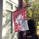 Bedlington Terrier Hearts Love and Valentine's Day  Flag Canvas House Size Bedlington Terrier Hearts Love and Valentine's Day  Flag Canvas House Size