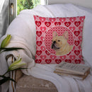 French Bulldog Hearts Love and Valentine's Day Portrait Throw Pillow - 14x14 Decorative Pillow β Art for Your Home & Patio SS4485PW1414 French Bulldog Hearts Love and Valentine's Day Portrait Throw Pillow - 14x14 Decorative Pillow β Art for Your Home & Patio SS4485PW1414