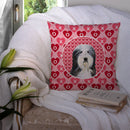 Bearded Collie Hearts Love and Valentine's Day Portrait Throw Pillow - 14x14 Decorative Pillow β Art for Your Home & Patio SS4497PW1414 Bearded Collie Hearts Love and Valentine's Day Portrait Throw Pillow - 14x14 Decorative Pillow β Art for Your Home & Patio SS4497PW1414