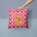 Norwich Terrier Hearts Love and Valentine's Day Portrait Throw Pillow - 14x14 Decorative Pillow β Art for Your Home & Patio SS4499PW1414 Norwich Terrier Hearts Love and Valentine's Day Portrait Throw Pillow - 14x14 Decorative Pillow β Art for Your Home & Patio SS4499PW1414