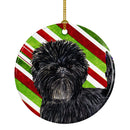 Affenpinscher Candy Cane Holiday Christmas Ornament - Round Ceramic Ornament β Artist-Designed Keepsake Decoration SS4580 Affenpinscher Candy Cane Holiday Christmas Ornament - Round Ceramic Ornament β Artist-Designed Keepsake Decoration SS4580