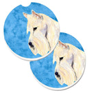 Blue Wheaten Scottish Terrier Car Coasters β Set of 2 - Absorbent Stone with Fun & Functional Artwork SS4806-BUCARC Blue Wheaten Scottish Terrier Car Coasters β Set of 2 - Absorbent Stone with Fun & Functional Artwork SS4806-BUCARC