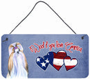 Woof if you love America Shih Tzu Wall or Door Hanging Prints SS4977DS612 Woof if you love America Shih Tzu Wall or Door Hanging Prints SS4977DS612