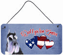 Woof if you love America Schnauzer Wall or Door Hanging Prints SS4989DS612 Woof if you love America Schnauzer Wall or Door Hanging Prints SS4989DS612