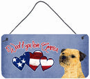 Woof if you love America Border Terrier Wall or Door Hanging Prints SS5047DS612 Woof if you love America Border Terrier Wall or Door Hanging Prints SS5047DS612
