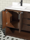 San Diego 55" Freestanding Bathroom Vanity Walnut San Diego 55" Freestanding Bathroom Vanity Walnut