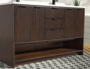 San Diego 55" Freestanding Bathroom Vanity Walnut San Diego 55" Freestanding Bathroom Vanity Walnut