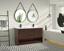San Diego 55" Freestanding Bathroom Vanity Walnut San Diego 55" Freestanding Bathroom Vanity Walnut