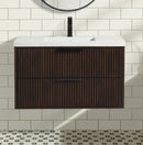 San Diego 36" Floating Bathroom Vanity Walnut San Diego 36" Floating Bathroom Vanity Walnut
