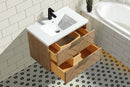 Carlsbad 30" Floating Bathroom Vanity Weathered Fir Carlsbad 30" Floating Bathroom Vanity Weathered Fir