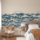 Ocean Wave Wallpaper Mural - Coastal Nautical Peel and Stick Wall Mural Ocean Wave Wallpaper Mural - Coastal Nautical Peel and Stick Wall Mural