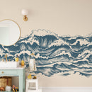 Ocean Wave Wallpaper Mural - Coastal Nautical Peel and Stick Wall Mural Ocean Wave Wallpaper Mural - Coastal Nautical Peel and Stick Wall Mural