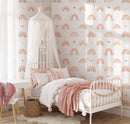 Whimsical Watercolor Rainbow Wallpaper - Hand Painted Pastel Nursery Wallpaper Whimsical Watercolor Rainbow Wallpaper - Hand Painted Pastel Nursery Wallpaper