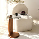 Solid Wood Glass Top Design Side Table - (W)14" (L)14" (H)21" Solid Wood Glass Top Design Side Table - (W)14" (L)14" (H)21"