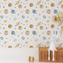 Celestial Space Wallpaper for Nursery Room Celestial Space Wallpaper for Nursery Room