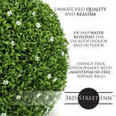 15" Large White Flower Topiary Ball 15" Large White Flower Topiary Ball