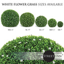 15" Large White Flower Topiary Ball 15" Large White Flower Topiary Ball