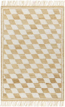 Tiria Diamond Checkered Jute Tasseled Rug Tiria Diamond Checkered Jute Tasseled Rug
