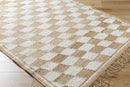 Tiria Diamond Checkered Jute Tasseled Rug Tiria Diamond Checkered Jute Tasseled Rug