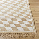 Tiria Diamond Checkered Jute Tasseled Rug Tiria Diamond Checkered Jute Tasseled Rug
