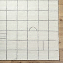 Tieve Black & White Grid Wool Rug Tieve Black & White Grid Wool Rug