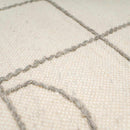 Tieve Black & White Grid Wool Rug Tieve Black & White Grid Wool Rug