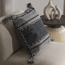 Bensalem Black Geometric Fringe Throw Pillow Bensalem Black Geometric Fringe Throw Pillow