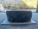 Toros Black Rustic Marble Above Vanity Bathroom Oval Sink (W)14" (L)17" (H)6" Toros Black Rustic Marble Above Vanity Bathroom Oval Sink (W)14" (L)17" (H)6"