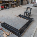 Toros Black Marble Hand-carved Fireplace Mantel Polished (L)49" (H)69" Toros Black Marble Hand-carved Fireplace Mantel Polished (L)49" (H)69"