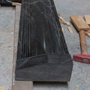 Toros Black Marble Hand-carved Fireplace Mantel Polished (L)49" (H)69" Toros Black Marble Hand-carved Fireplace Mantel Polished (L)49" (H)69"