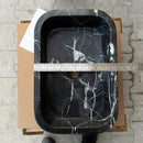Toros Black Marble Rectangular Wall-mount Bathroom Sink (W)12" (L)18" (H)7" Toros Black Marble Rectangular Wall-mount Bathroom Sink (W)12" (L)18" (H)7"