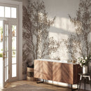Elegant Forest Wallpaper Mural - Birch and Willow Trees in Neutral Tones Elegant Forest Wallpaper Mural - Birch and Willow Trees in Neutral Tones