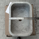 Tundra Gray Marble Rectangular Wall-mount Bathroom Sink (W)12" (L)18" (H)7" Tundra Gray Marble Rectangular Wall-mount Bathroom Sink (W)12" (L)18" (H)7"