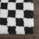 Atira Black & White Checkered Area Rug Atira Black & White Checkered Area Rug