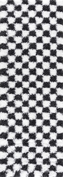 Atira Black & White Checkered Area Rug Atira Black & White Checkered Area Rug