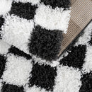 Atira Black & White Checkered Area Rug Atira Black & White Checkered Area Rug