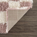 Atira Pink Checkered Shag Rug Atira Pink Checkered Shag Rug