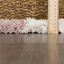 Atira Pink Checkered Shag Rug Atira Pink Checkered Shag Rug