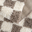 Atira Brown Checkered Area Rug Atira Brown Checkered Area Rug