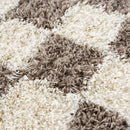 Atira Brown Checkered Area Rug Atira Brown Checkered Area Rug