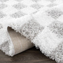 Atira Gray Checkered Area Rug Atira Gray Checkered Area Rug
