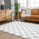 Atira Gray Checkered Area Rug Atira Gray Checkered Area Rug