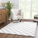 Atira Gray Checkered Area Rug Atira Gray Checkered Area Rug